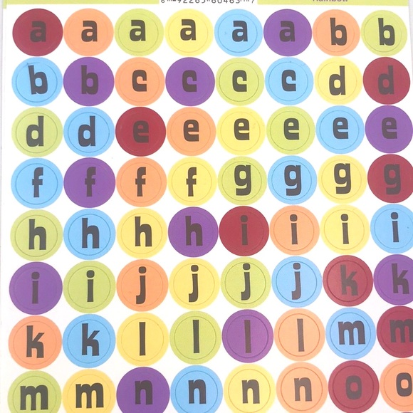 Scrapbook Rainbow Letters Stickers Set - Picture 2 of 2